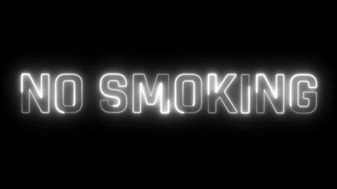 No Smoking Text Animation Stock Footage 309382626