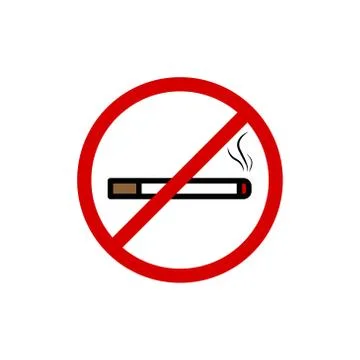 No Smoking vector graphic design illustration Stock Illustration