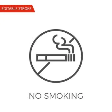 No Smoking Vector Icon Stock Illustration