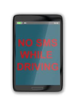 No SMS While Driving concept Stock Illustration