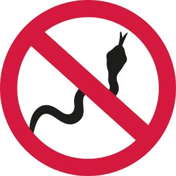 No Snakes ban sign 스톡 일러스트