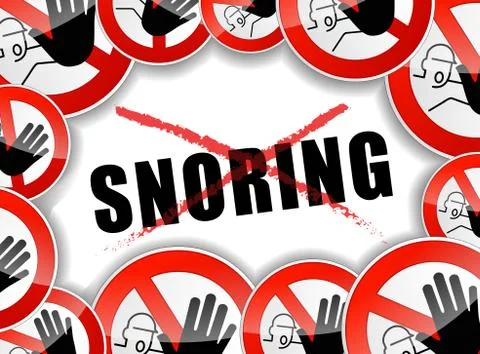 No snoring Stock Illustration