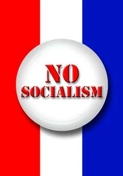 No Socialist Allowed. Illustrazione stock