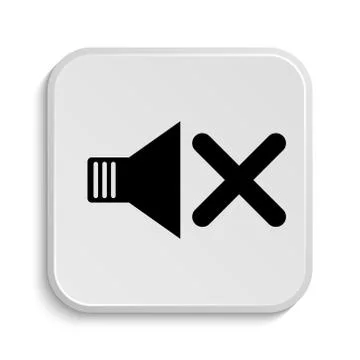 No sound icon. Internet button on white  background.. Stock Illustration
