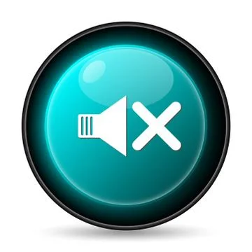 No sound icon. Internet button on white background.. Stock Illustration