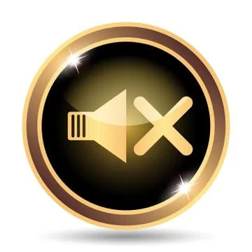 No sound icon. Internet button on white background.. Stock Illustration