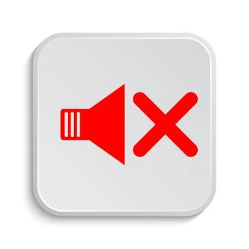 No sound icon. Internet button on white background.. Stock Illustration