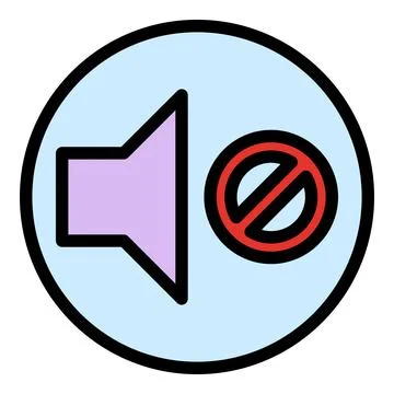 No sound icon vector flat 스톡 일러스트