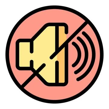 No sound icon vector flat Stock Illustration