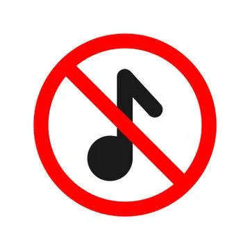 No sounds allowed sign Stock Illustration