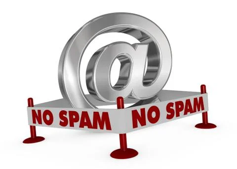 No spam protection 库存插图