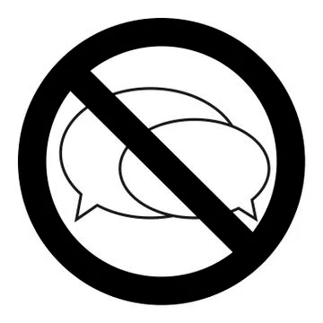 No speak symbol allowed Stock Illustration