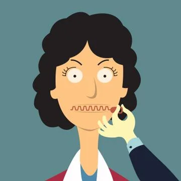 No speaking Stock Illustration