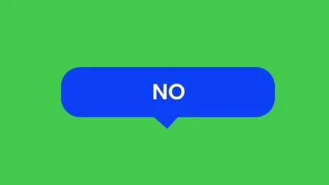 No Speech Bubble Animation. 4K chroma key. Green screen background. Stock Footage 243366746