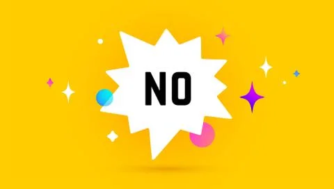 No. Speech bubble. Chat message Stock Illustration