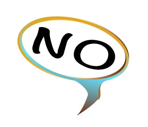 No Speech Bubble Stock Illustration