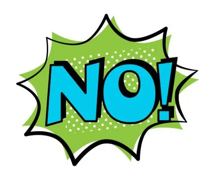 No speech bubble in retro style Stock Illustration