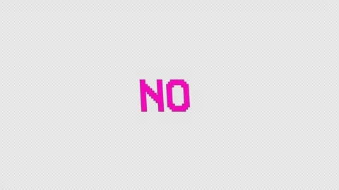 No - Spinning Retro Pixel Style Title On Alpha Loop Stock Footage 309282755