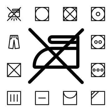 No steam flat vector icon in laundry pack Stock Illustration