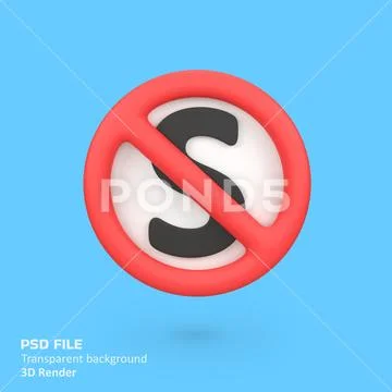 No stopping isolated 3d render icon illustration PSD Template
