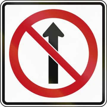 No Straight Through in Canada Stock Illustration
