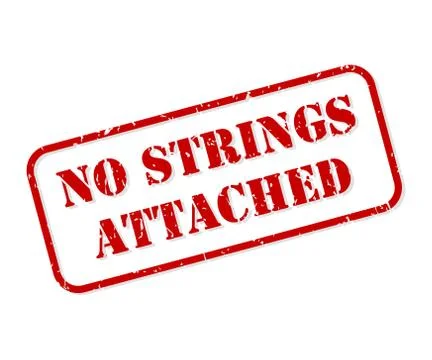 No Strings Attached Rubber Stamp Vector Illustrazione stock