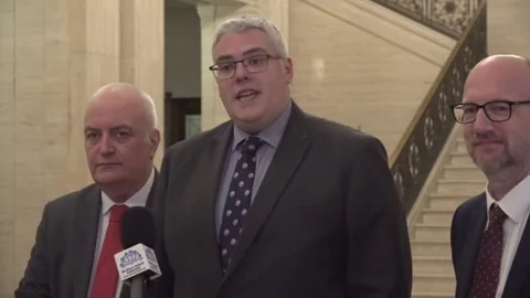 ‘No substantive response yet’ from new UUP leader to DUP talks invitation Video stock 328110271