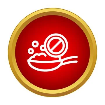 No sugar concept icon with spoon and bowl Stock Illustration
