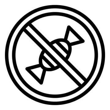 No Sugar Vector Icon Design Illustration Stock Illustration