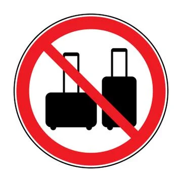 No suitcase sign Illustrazione stock