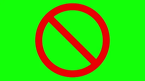 No Symbol, green screen Stock Footage 50140967