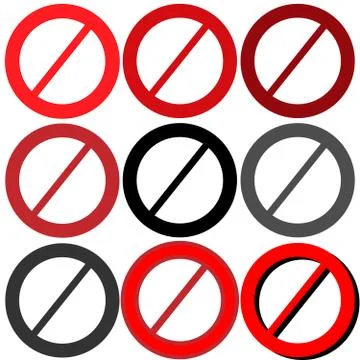 No symbol isolated on white background. Vector illustration Stock Illustration