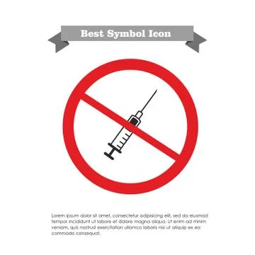 No syringe icon 스톡 일러스트