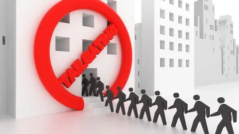 No tailgating city Illustrazione stock