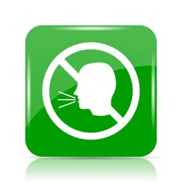 No talking icon. Internet button on white background.. Stock Illustration