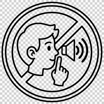 No talking sign icon Stock-Illustration