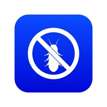 No termite sign icon digital blue Stock Illustration