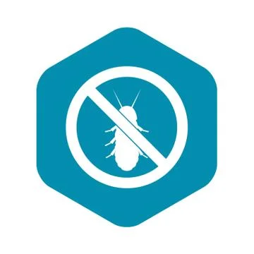 No termite sign icon, simple style Stock Illustration