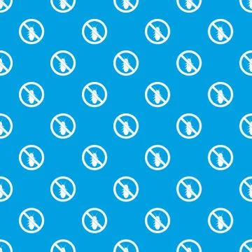 No termite sign pattern seamless blue Stock Illustration