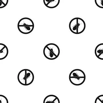 No termite sign pattern seamless black Stock Illustration