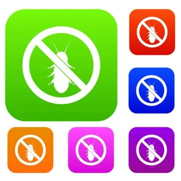 No termite sign set collection Stock Illustration