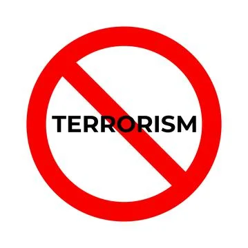 No terrorism sign Stock Illustration
