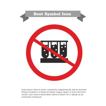 No test tubes icon Stock Illustration