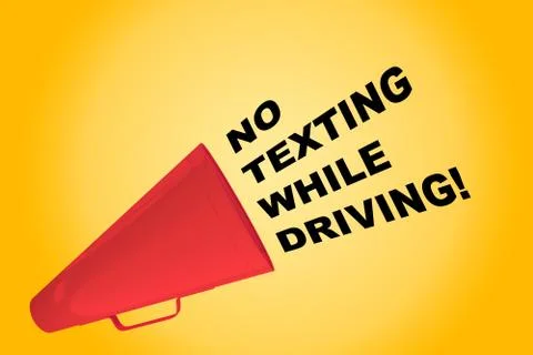 No Texting While Driving! concept Stock Illustration