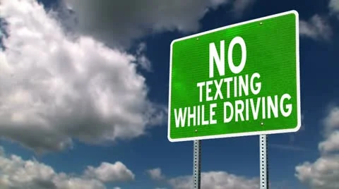 No Texting While Driving Stock Footage