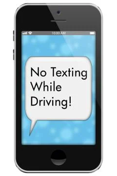 No texting while driving Stock Illustration