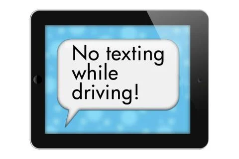 No texting while driving Stock Illustration