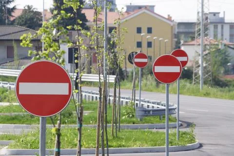 No thoroughfare Stock Photos
