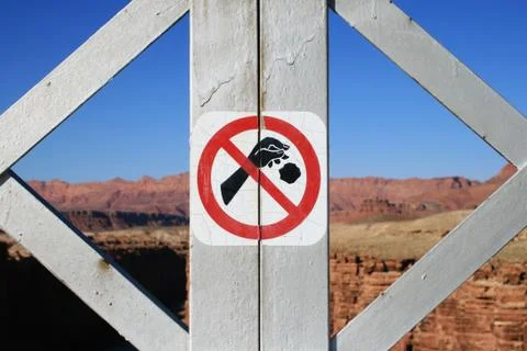 No throwing sign Stock Photos