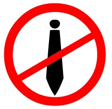 No Tie Symbol Stock Illustration